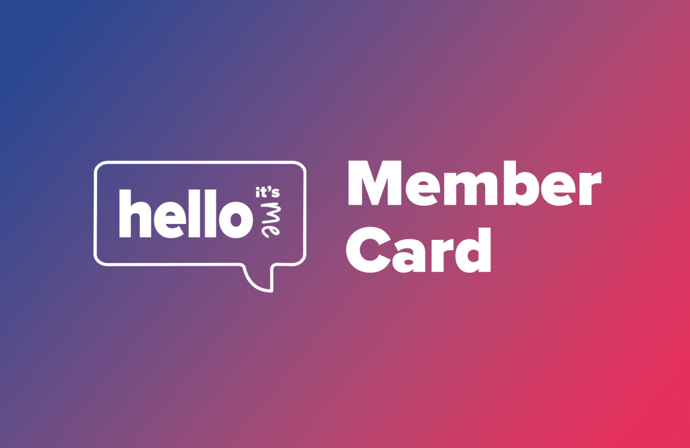 Welkom hello it's me member!